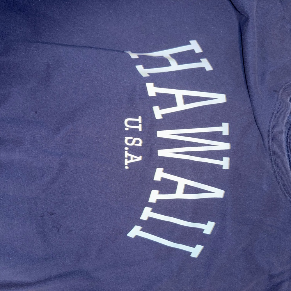 Navy Blue 'Hawaii USA' Graphic T-Shirt
